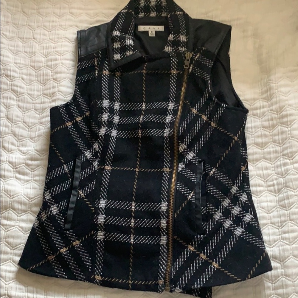 Black, White, and Gold Vest